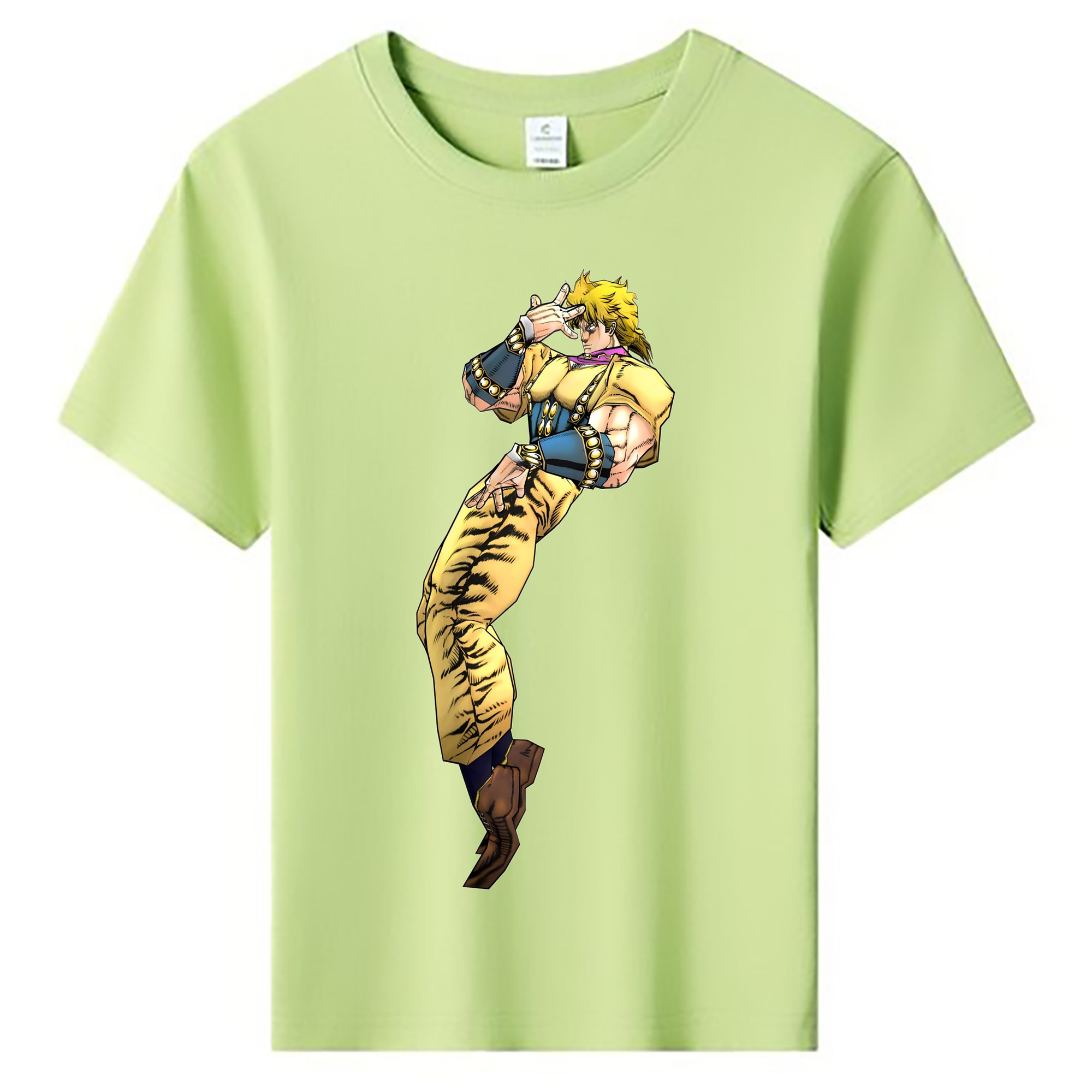（画像用） ジョジョの奇妙な冒険 ディオ?ブランドー JoJo's Bizarre Adventure Dio Brando 綿100％キッズTシャツ（フロントプリント）